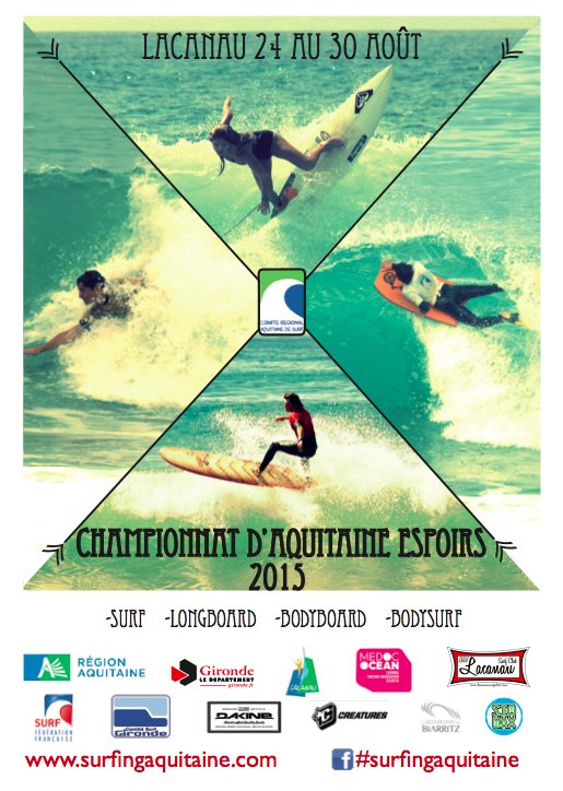 Affiche des Championnats d'Aquitaine Espoir 2015.